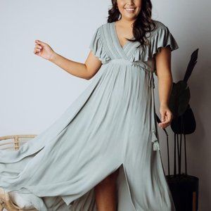 Jennifer Deep V Maxi Dress